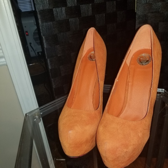 Orange hidden platform heels size 9 - Picture 2 of 3